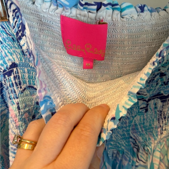 Blue print Lilly pulitzer stretchy dress size medium - Picture 6 of 6